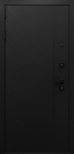 Стальная дверь с панелями МДФ черного и белого цвета